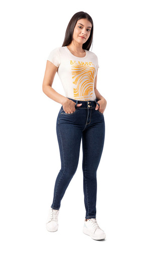 Pantalon Cargo Denim Stretch Pionier Katiah Mujer