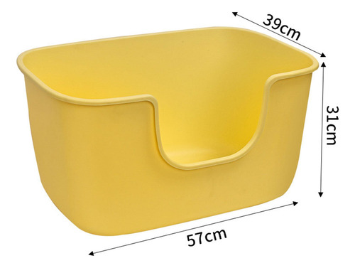 Bandeja De Arena Para Mascotas Con Pala, Orinal Amarillo