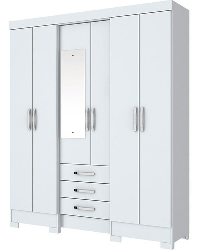 Guarda-roupa Casal Briz 6 Portas E 3 Gavetas - Henn