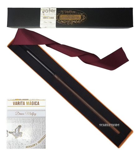 Imagen 1 de 7 de Varita Draco Malfoy Ollivanders Deluxe Original Harry Potter