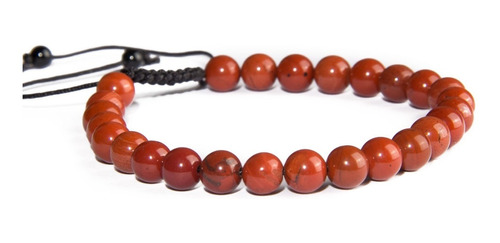 Pulsera Jaspe Rojo 6mm. Pulsera Para Dar Fuerza Y Seguridad