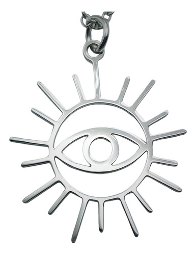 Imagen 1 de 2 de Ojo Turco Dije Minimalista Protección Suerte Fortuna Acero