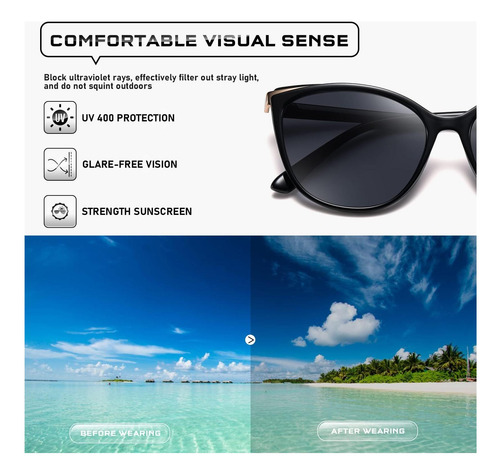 Colrea Gafas De Sol De Ojo De Gato De Moda Para Mujer Gafas