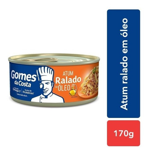 Atum Ralado em Óleo Lata 170g Gomes da Costa