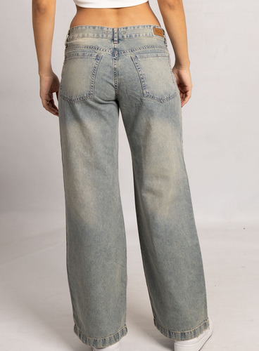 Pantalón Oxido Low-rise Jeans Tiro Bajo Diseño Dp