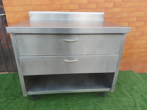 Mesa Balcão Inox Industrial Gaveta (Usado)