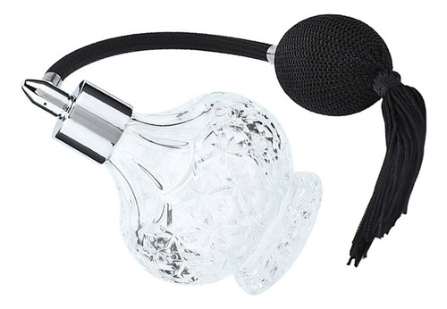 Botella De Spray, Perfume De Vidrio Retro, Borla Recargable,
