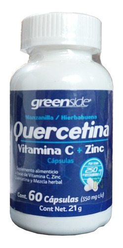 Quercetina, Vitamina C Y Zinc (60 Caps) Greenside