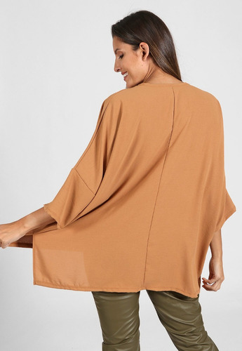 Imagen 3 de 4 de Maxi Blusa Remeron De Crepe Manga 3/4 Talle Grande Especial