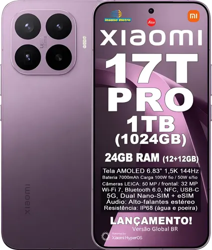 Xiaomi 17t Pro 1 Tb 1024gb+24gb Ram (12+12gb) 5g Nfc Global