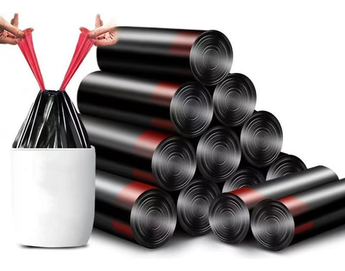 15 Piezas Bolsa De Basura Desechable 45*50cm Negro