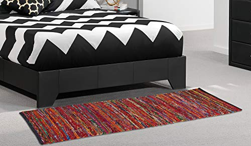 Alfombras De Algodón Multi Chindi Tejidas A Mano De 24x36 P