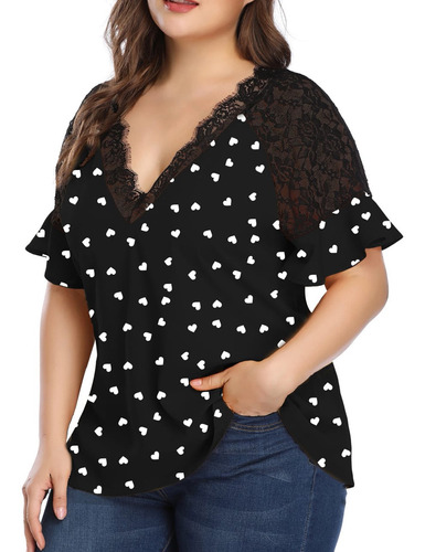 Top De Cintura Estampado Talla Grande Para Mujer 6522