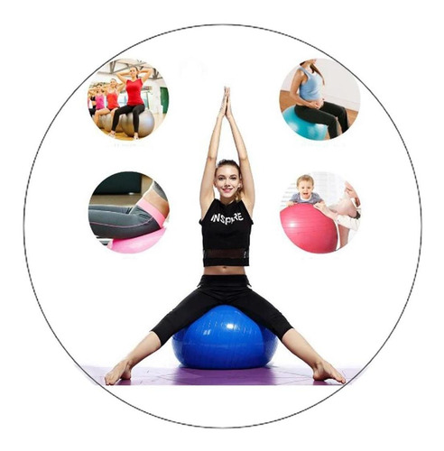 Bola Pilates Para Exercícios Ginástica Até 200kg Yoga 65cm