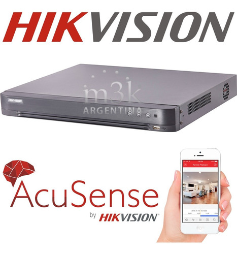 Imagen 2 de 6 de Dvr Hikvision Turbo Full Hd 8 Ch 5mp + 2 Ch Ip + 4 Ch Audio