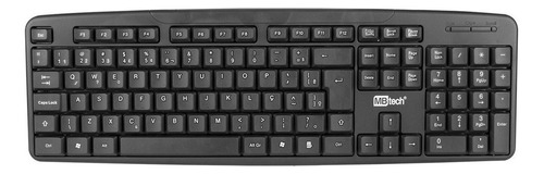 Teclado Padrão Qwerty Português Abnt2 Macio E Silencioso Usb Cor de teclado Preto