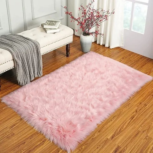 Bajada De Cama Alfombra Unicolor De Peluche 70x210cm