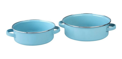 Imagen 3 de 5 de Batería De Cocina Milenia 8 Piezas Cinsa Azul Aqua Bay