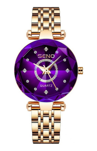 Reloj De Cuarzo Seno S042 Con Cinturones De Acero A La Moda