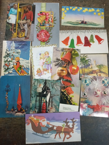 40 Postales Antiguas De Felicidades * Relieve Color *