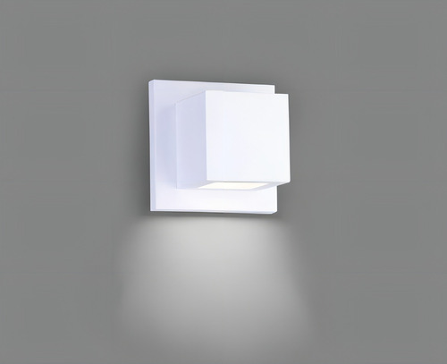 Arandela Parede Quadrada Externa 1 Lamp G9 1 Facho P/baixo Cor Branco 110v/220v