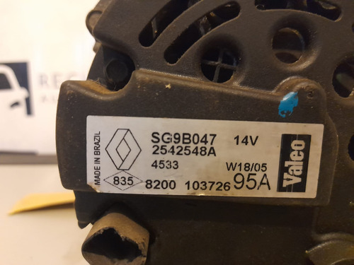 Alternador Renault Clio/sandero/logan/duster 1.6 16v K4m (Usado)