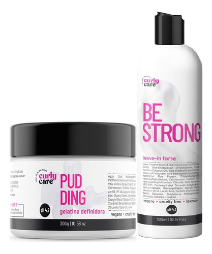 Gelatina Pudding Curly Care E Leave-in Forte Be Strong