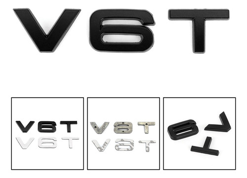 Emblema V6t Compatible Con Audi A1 A3 A4 A5 Q3 Q5 Q7 S6 S7 S