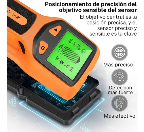 Detector De Metales Gomita Modelo Pared Lcd 9v