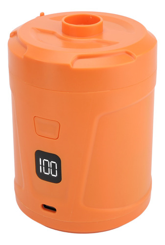 Bomba Eléctrica Naranja De 4 Boquillas Inflable, 5200 Mah, U
