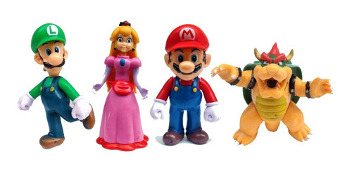 Figuras Mario Bros Colección Bowser Luigi Peach Juguete Niño