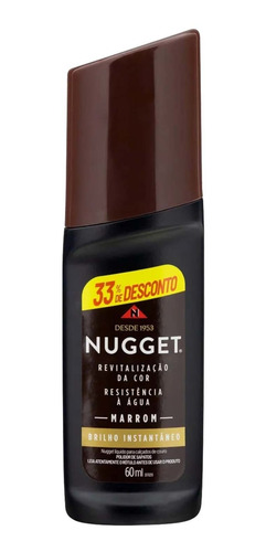 Polidor De Sapato Líquido Marrom Nugget 60ml Promocional