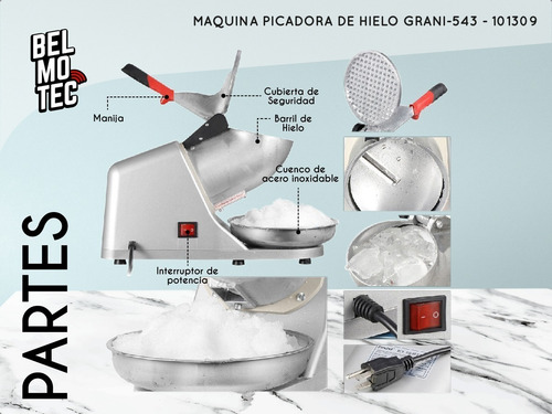 Trituradora Picadora Hielo Granizadora Gastronomia Comercial