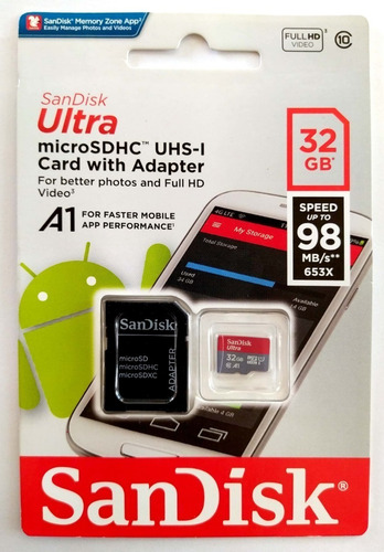 Memoria Micro Sd Sandisk / Adaptador Tlf / R4 32gb Clase 10