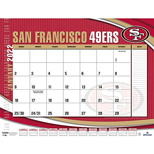 Calendario De Escritorio San Francisco 49ers 2022, 22x1...