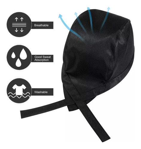 6pzs Sombrero Cocinero Gorra Gorritos Chef Cabeza Ajustable