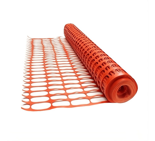 Malla Seguridad Naranja Valla Plastica Rollo 1x45m Obra Red