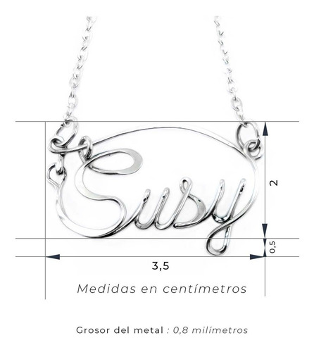 Imagen 8 de 8 de Pack X 5 U. Collar Colgante Con Nombre De Acero Quirúrgico