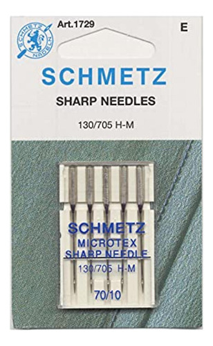 5 Agujas Schmetz Microtex Size 70/10