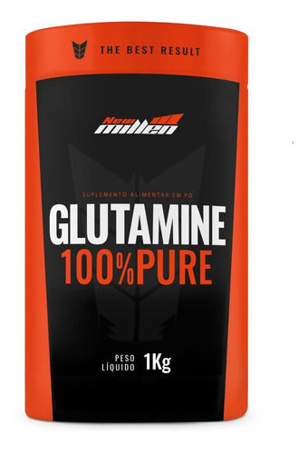 Glutamina New Millen Suplemento Em Pó 100% Pura S/ Sabor Sabor Natural