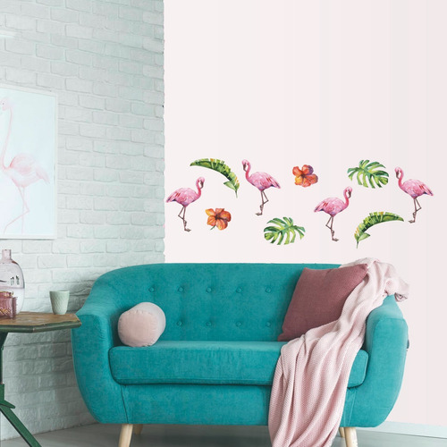 Imagen 3 de 4 de Vinilos Decorativos Flamenco Tropical Naturaleza