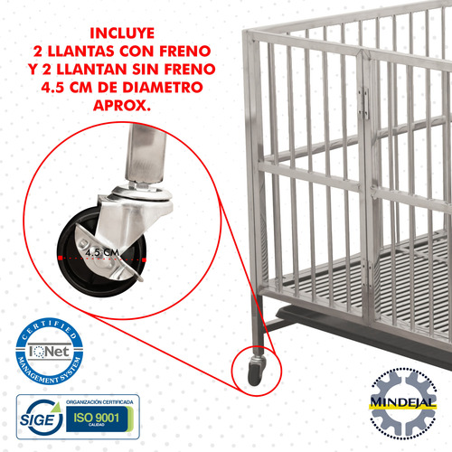 Jaula Corral Plegable De Acero Inoxidable Tym
