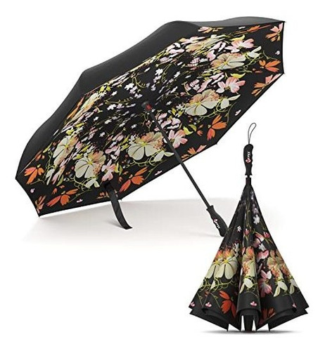 Repel Reverse Folding Inverted Umbrella With 2 Layered Teflo
