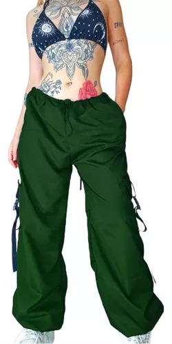 Pantalon Cargo Verde Mujer