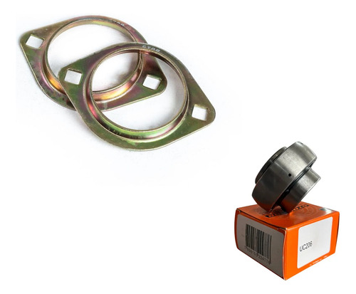 Rolamento Uc206 Com Mancal Pfl206