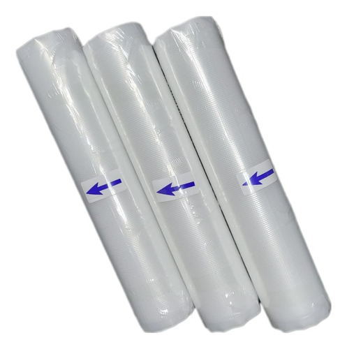 3 Rollos De Bolsas Gofradas De 22cm X 5mtrs. Sellar Al Vacío