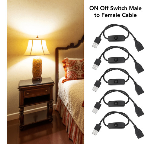 Interruptor De Encendido Y Apagado Macho A Hembra, Cable Usb