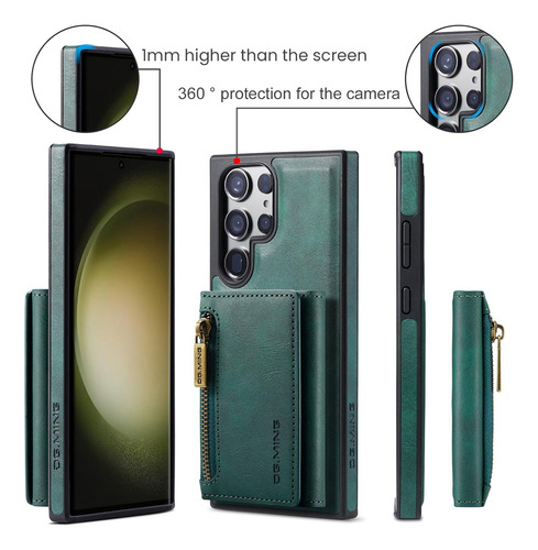 B Funda Tipo Cartera Desmontable For Samsung Galaxy S23 Ultra