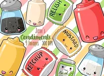 Comprar Cliparts Imagenes Png Condimentos De Colores Pasteles Jk18