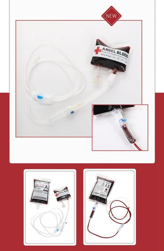 Imagen 3 de 3 de Sangre Artificial Mas Manguera Halloween 75ml